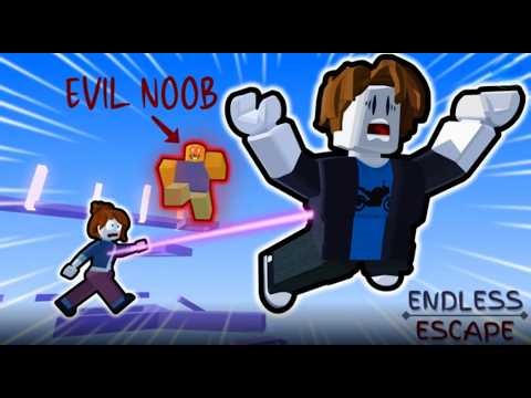 Evil Noob Is Chasing Us! 😱 | Endless Escape in Roblox
