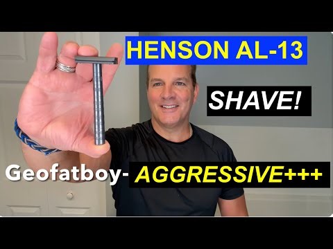 Henson AL13 Aggressive +++ Safety Razor Shave 6 Minutes #shaving #razor #skincare #mensgrooming