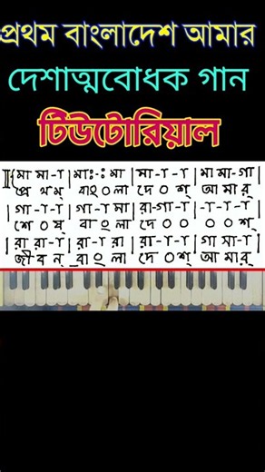 How to play: Prothom Bangladesh Amar on Harmonium With notation
