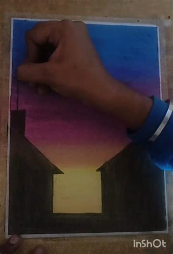 BEAUTIFUL DRAWING WITH OIL PASTEL 😊