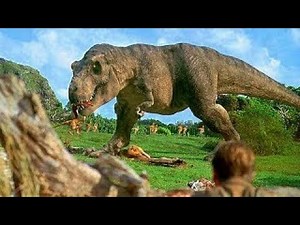 JURASSIC PARK (1993) - T-Rex Ambush Scene HD