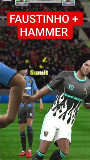 🔥FAUSTINHO + HAMMER 🔨 = DEADLY COMBINATION ☢️🚀 #scorematch #football #shorts #scorematchsabre #phonk