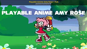 Playable Anime Amy Rose   FLA Mod for Friday Night Funkin' | FNF Mods