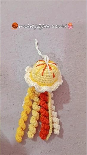 crochet jellyfish tutorial 🪼 don't forget to subscribe 🫶🏻#crochet #crocheting #crochetjellyfish