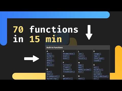 70 Built-in Python Functions explained in under 15 minutes