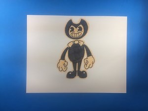 How to draw Bendy from Bendy and the Ink Machine