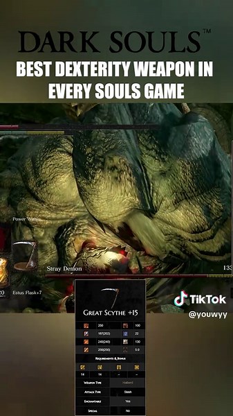 Best Dexterity Weapon in Dark Souls 1: Great Scythe