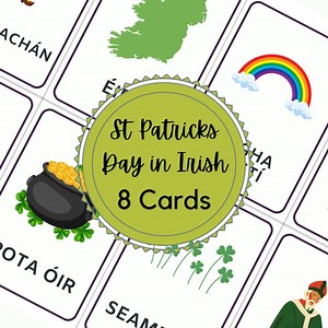 Learn Irish St Patricks Day Vocabulary Flashcards - 8 Printable Cards for Kids - Fun & Educational Language Learning Tool - Instant Download - Etsy Canada
