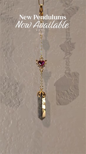 All pendulums come with a clasp to attach it to your favorite necklace and make it a pendulum necklace 😍 They also come with a free video crash course so you can dowse with confidence! #pendulum #divination #brujatok #pyrite #lithiumquartz