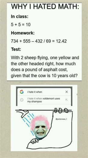 Math Exam Be Like 🤯 | Even Voldemort Is Confused 😂 #shorts #relatable #harrypotter #ytshorts