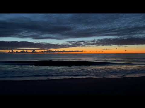 4K Ocean Waves during Real Time Sunrise at Cape Cod Beach | Real Ocean Sounds to Relax and Sleep