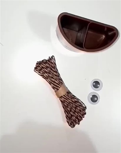 Creative DIY Craft with Googly Eyes and Woven Material