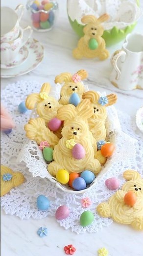 🎀 Easter Bunny Butter Cookies | Easy & Cute Spring Treats! 🐰🌸