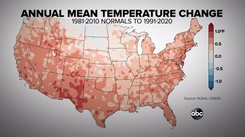 NOAA data shows effect of climate change in US