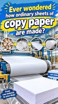 How Copy Paper Is Made 🏭 | Inside a Modern Paper Factory | From Wood Pulp to Copy Pape