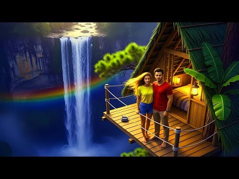 We Built a Treehouse on a 300ft Cliff Above a Waterfall (ASMR) #treehouse #asmr #adventure