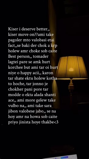 ‎محمد طاهر‎ on Instagram: "Kiser i deserve better,,kiser move on??ami take pagoler mto valobasi etai fact,,se baki der chok a krp holew amr choke sob caite Best person,, tomader lagtei pare se amk hurt korchee but ami tar oi hurt niye o happy acii,, karon tar shate ektu holew kotha to hoche, tar jonno je chokher pani pore tar modde o ekta alada shanti ace,, ami more gelew take vulbo na,, ami take sara jibon valobese jabo,, se na hoy amr na howa sob caite priyo jinista hoye thakbe