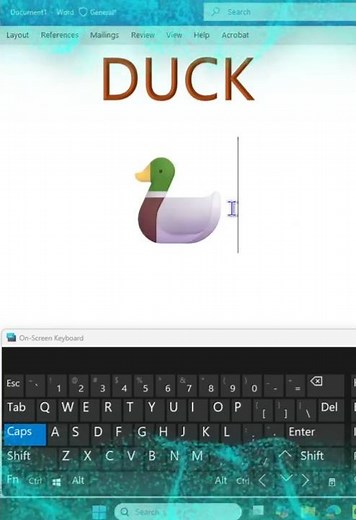 Duck unicode #shorts #words #word# #wordforbeginners #exceltricks #viral #viralvideo#shortsvideo