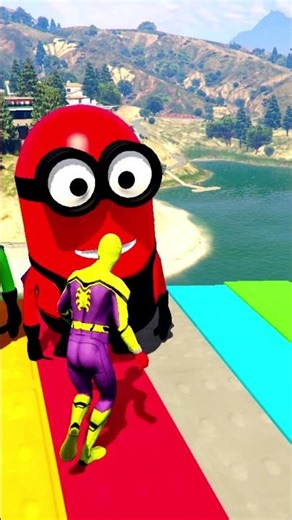 GTA 5 Epic Water Ragdolls | Spider-Man Jumps / Fails ep.367 #shorts