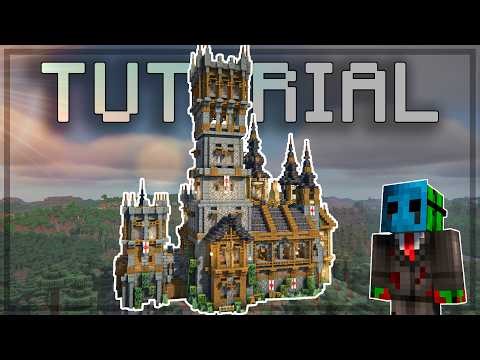 How to Build a Castle with Giant Tower in Minecraft