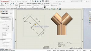 Solidworks Tutorial Y joint in Sheet metal