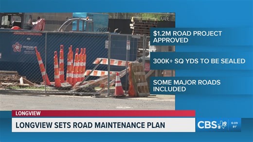 Longview approves $1.2 million road maintenance project