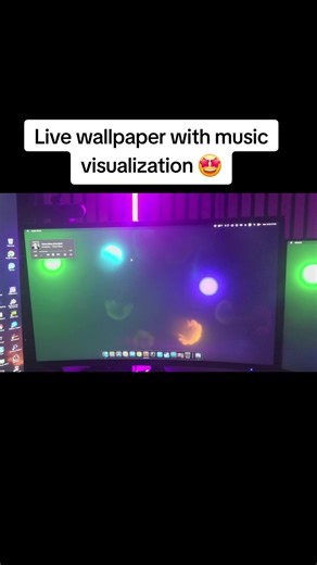 Live-Hintergründe mit Musikvisualisierung sind wirklich toll! Es synchronisiert sich perfekt zur Musik. 🤩🎶 #LiveHintergrund #Musikvisualisierung #Synchronisation #wallpaperengine #applemusic