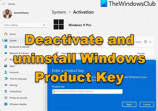 How to deactivate and uninstall Windows Product Key