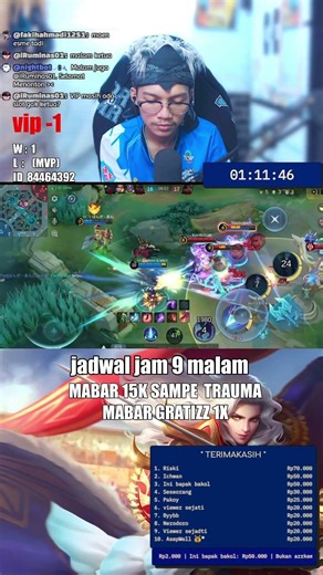 TELL WHO TO USE HANABI, I'LL USE LANCE AWJAWKK #mobilelegends