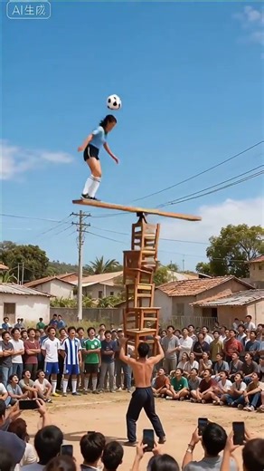 Acrobatic performance, ball-jumping