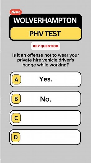 Wolverhampton taxi knowledge test 2026