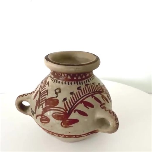 Vintage Small Mexican Clay Pottery Triple Handle Pot Jar, Tribal - Etsy