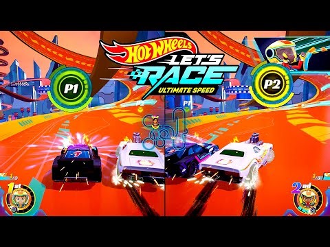 Hot Wheels Let´s Race Ultimate Speed – 2 Players Split Screen Mac GT Scorcher VS Spark Rodger Dodger
