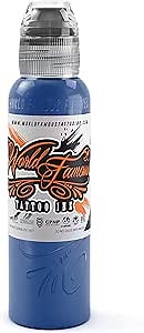 World Famous Blue Tattoo Ink, Vegan and Professional Ink, Made in USA, Navy Seals Blue, 4 oz
