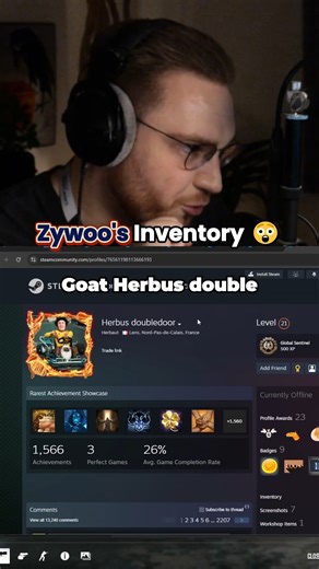 ohnepixelclips on Instagram: "Checking Zywoo's Steam Inventory 🤔 #ohnepixel #cs2 #csgo #counterstrike #zywoo #vitality #teamvitality #france #france🇫🇷 #french #ohnepixelclips #frenchiesoftiktok #steam #cs2skins #csgoskins"