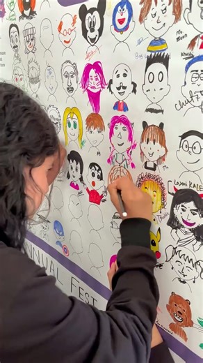 Gamesta on Instagram: "Today’s vibe: colours, creativity, and a whole lot of smiles 🎨✨ From random doodles to unforgettable faces — students truly made this activity special. This is what fest energy looks like 💥 . . [student engagement campus activity college fest creativity live interaction fest vibe]"