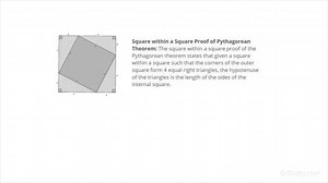 How to Use an Informal Proof of the Pythagorean Theorem | Geometry | Study.com