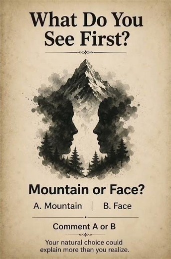 Mountain or Face Personality Test | What You See First Reveals Your Mindset