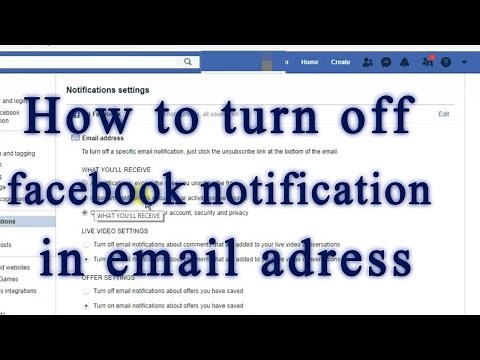 how to turn off facebook notification in email address