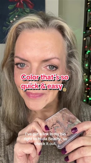 I’m crazy about the new @Huda Beauty Blush Filters Blurring Blushlighters Palette 😍✨ The shades are so soft-focus, blurring, and totally buildable—perfect for mature skin, makeup over 50, and makeup over 60! You get 3 matte blushes   a glowy shimmer highlight, and you can mix, match, or swirl them all for the prettiest glow ever 💕 Quick, easy makeup for women over 50! Head to my bio to save!💖#hudabeauty #hudabeauties #makeupover50 #quickandeasymakeup #matureskinmakeup