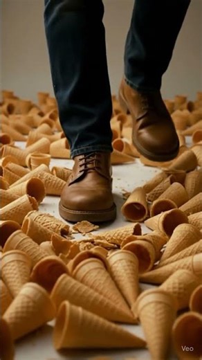 Satisfying Crunch: Walking an Endless Waffle Cone Path | Realistic Dessert ASMR