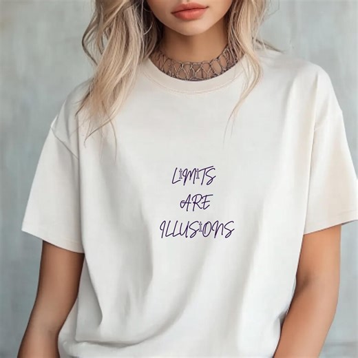 Limits Are Illusion – Inspirational Quote T-shirt for Dreamers & Achievers - Etsy