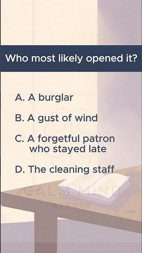 Who opened it | Can You Solve Today’s Mystery? 🕵️ Adult Brain Exercise | Calm Mind Studio