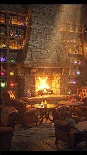 Inside the Cozy Tavern 🏰✨#CozyTavernAI #FantasyAmbiance #CozyVibes #FireplaceASMR #DigitalArt #Rela