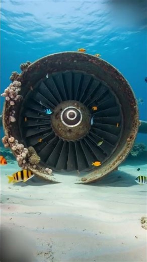 POV Underwater: Exploring a Sunken Airplane in the Ocean | 8K Cinematic