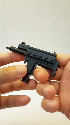 Mini Brick UZI Submachine Gun - Offbrand Lego Build