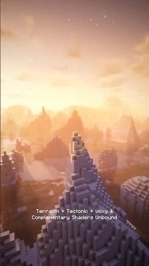 Is this still Minecraft? 😲 Voxy + Terralith + Tectonic #minecraft #voxy #mods #realistic