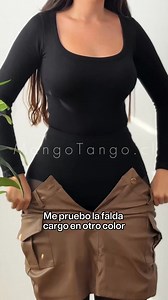 Falda Short Cargo Ecocuero 😍 Disponible en 3 colores, desde la talla S aL XL! Encuéntrala en www.mangotango.cl 📲 | mangotango.cl