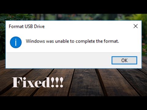 How To Fix Windows Was Unable To Complete The Format - USB Drive - Fix - 2026