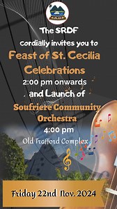 Join us as we strike a chord for the future! This St. Cecilia’s Day, the Soufriere Regional Development Foundation (SRDF) proudly unveils the equipment for our soon-to-be-launched Community Orchestra. Let’s celebrate the beauty of music and its power to bring communities together! Date: Friday, 22nd November Time: 4 PM Location: Old Trafford Complex #SRDF #CommunityOrchestra #StCeciliasDay #MusicUnitesUs #SoufriereVibes #YouthEmpowerment #CulturalHeritage #HarmonyInSoufriere #MakingADifference |